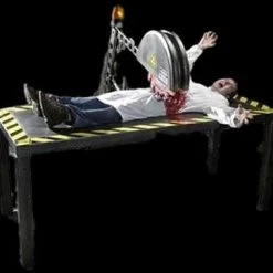 Distortions Scary Props "Buzz Saw Man" Professional Haunted House Illusion