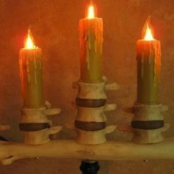 Skeletons And More "Candelabra Table Top Halloween Prop W/ 5 Flicker Candles" Haunted House Lighting 11 Skeletons And More