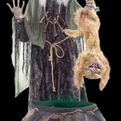 Morris "Cat-tastrophe Cauldron (No Fog)" Electric Animated Halloween Prop Props