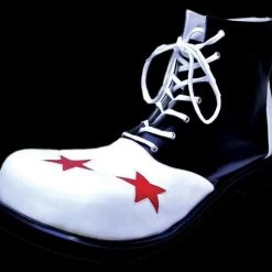 Morris Themed Costumes "Clown Shoes - Black & White" Halloween Costume Shoes