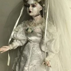 The Horror Dome "Creepy Porcelain Doll - Frankensteins Bride" HD Studios Halloween Prop 9 The Horror Dome