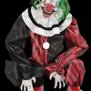 Morris "Crouching Clown Red" Electric Animated Skeleton Halloween Prop Props