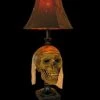 Skeletons And More "Desk Lamp With Life-size Corpse Head And Antique Shade" Haunted House Lighting Horror Movie Props
