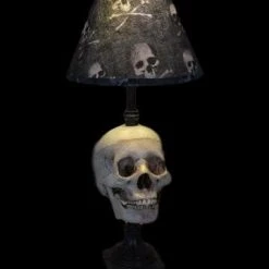 Skeletons And More "Desk Lamp With Life-size Skull And Bone Shade" Haunted House Lighting