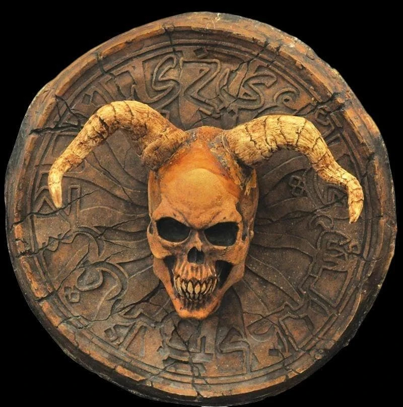 Morris Props "Devil Wall Plaque" Hanging Haunted House Decoration 3 Morris Props "Devil Wall Plaque" Hanging Haunted House Decoration