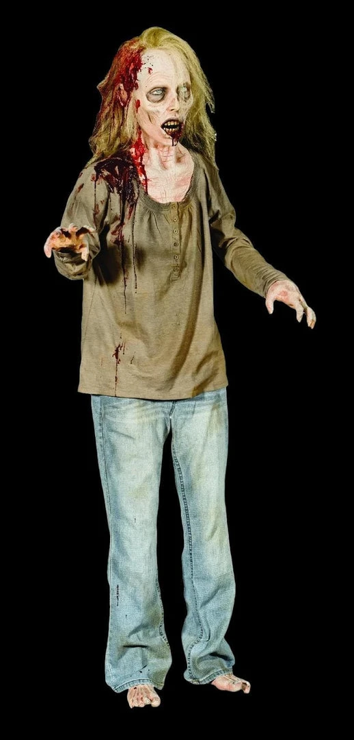 Distortions "DieAnn" Electric Animated Zombie Halloween Prop Props 3 Distortions "DieAnn" Electric Animated Zombie Halloween Prop Props