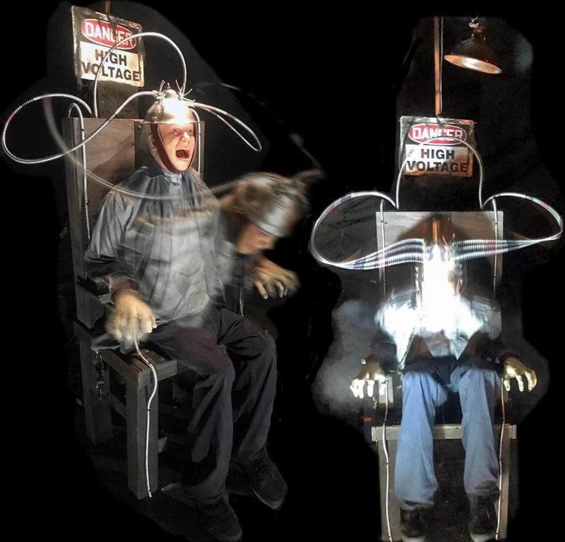 Distortions Animatronics "Electric Chair" Halloween Animatronic 3 Distortions Animatronics "Electric Chair" Halloween Animatronic