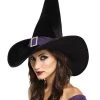 Morris "Elegant Witch - Black/Purple" Halloween Costume Hat Accessories 1 Morris "Elegant Witch - Black/Purple" Halloween Costume Hat Accessories