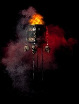 Morris Props "Flaming Cauldron" Professional Haunted House Prop 3 Morris Props "Flaming Cauldron" Professional Haunted House Prop