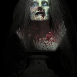 Night Frights Horror Movie Props "Ghost Bust - Bride" Animated Haunted Projection Prop