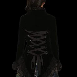 The Horror Dome Costumes "Gothic Vampiress Jacket In Black Velvet" HD Hollywood Costume