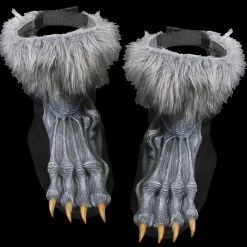 Morris Hands & Feet "Grey Werewolf Feet Shoe Covers" Halloween Costume Accessory