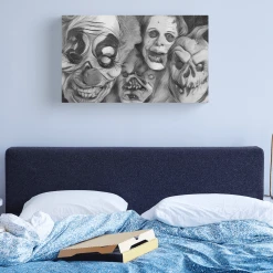 The Horror Dome Decorations Horror Faces Canvas Print