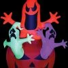 The Horror Dome Decorations "Pumpkin With Neon Ghost" Air-Blown Inflatable Hallloween Decoration