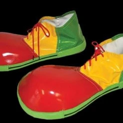 Morris Themed Costumes "Red, Yellow And Green" Clown Shoes