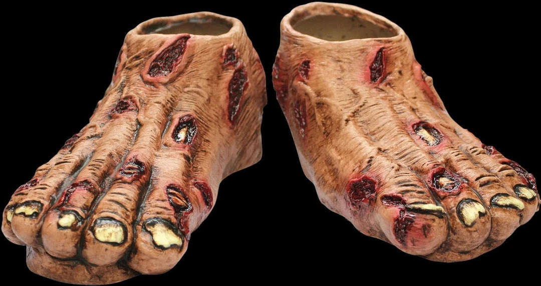 Morris Hands & Feet "Rotting Flesh Zombie Feet" Halloween Costume Accessory 3 Morris Hands & Feet "Rotting Flesh Zombie Feet" Halloween Costume Accessory