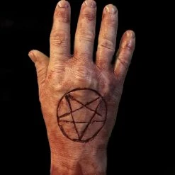 SpellBound FX And Art "Severed Male Hand With Pentagram - Silicone" Human Body Part Halloween Prop