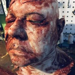 SpellBound FX And Art "Silicone Severed Head" Gory Halloween Prop