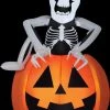 Morris "Skeleton And Pumpkin" Pop-Up Air-blown Inflatable Halloween Decoration Decorations