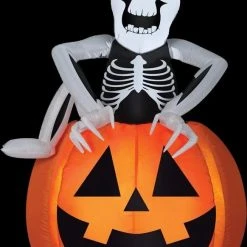 Morris "Skeleton And Pumpkin" Pop-Up Air-blown Inflatable Halloween Decoration Decorations