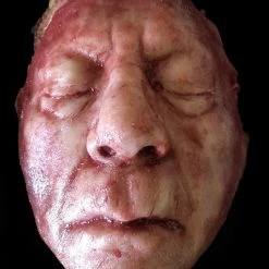 SpellBound FX And Art Props "Skinned Old Man Face - Silicone" Human Body Part Halloween Prop