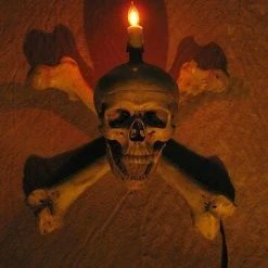 Skeletons And More "Skull/Femur Bone Wall Sconce" Haunted House Lighting Realistic Props 11 Skeletons And More