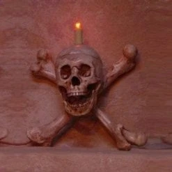 Skeletons And More "Skull/Femur Bone Wall Sconce" Haunted House Lighting Realistic Props 9 Skeletons And More