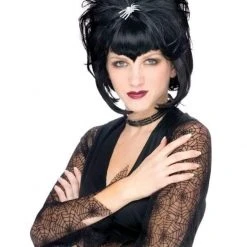 Morris "Spiderella Black Bouffant" Halloween Wig Accessories