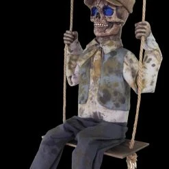 Morris Props "Swinging Skeletal Boy" Electric Animated Halloween Prop