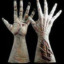 The Horror Dome "Ultimate Movie Quality Flesh Zombie Hands" Halloween Costume Gloves Hands & Feet