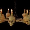Skeletons And More "Wagon Wheel Skull Chandelier" Haunted House Lighting Decorations 2 Skeletons And More "Wagon Wheel Skull Chandelier" Haunted House Lighting Decorations