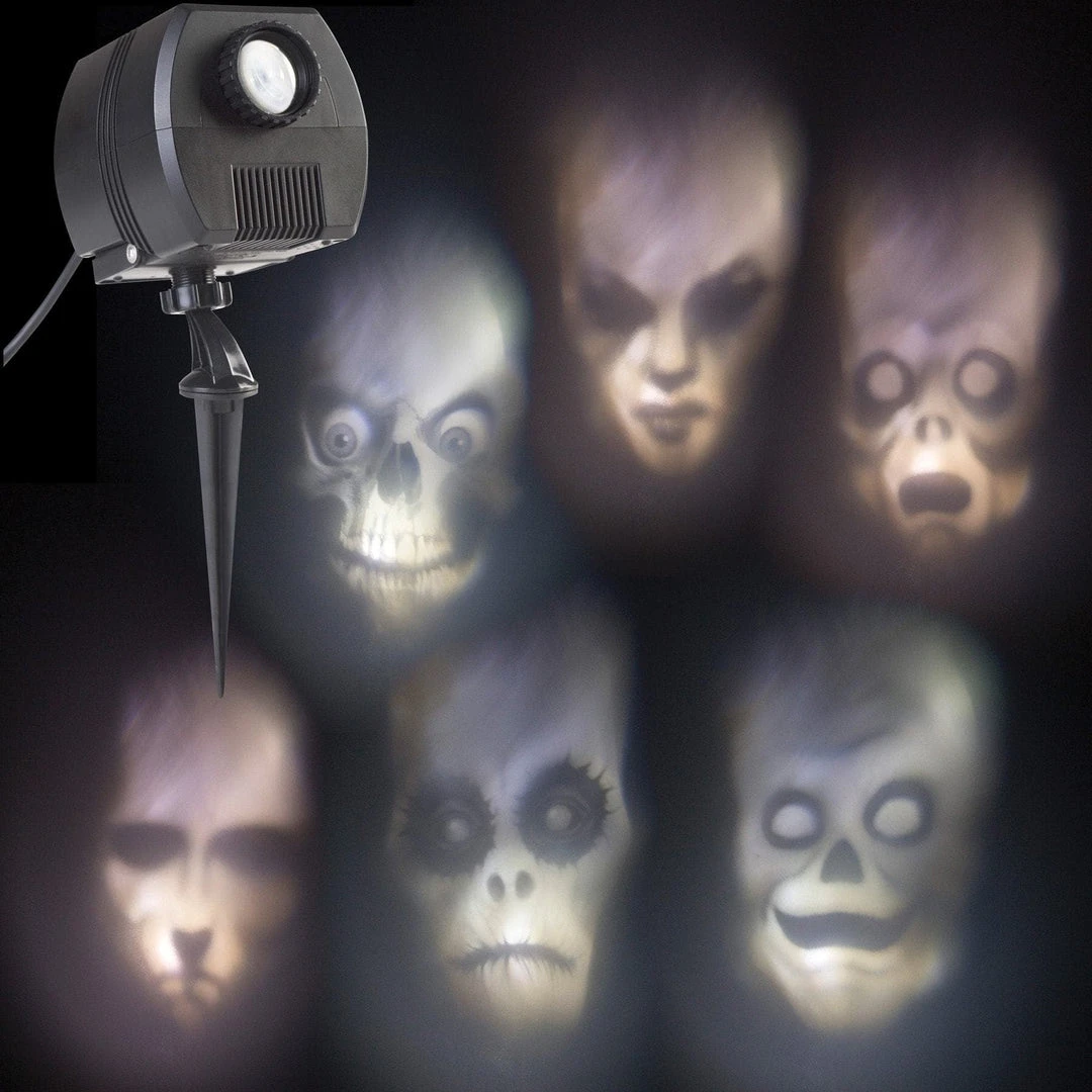 Morris "White Faces - Light Show Projector" Haunted House Lighting Effects Decorations 3 Morris "White Faces - Light Show Projector" Haunted House Lighting Effects Decorations
