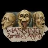 Morris "Zombie Wall Plaque - 3 Faced" Hanging Halloween Decoration Props